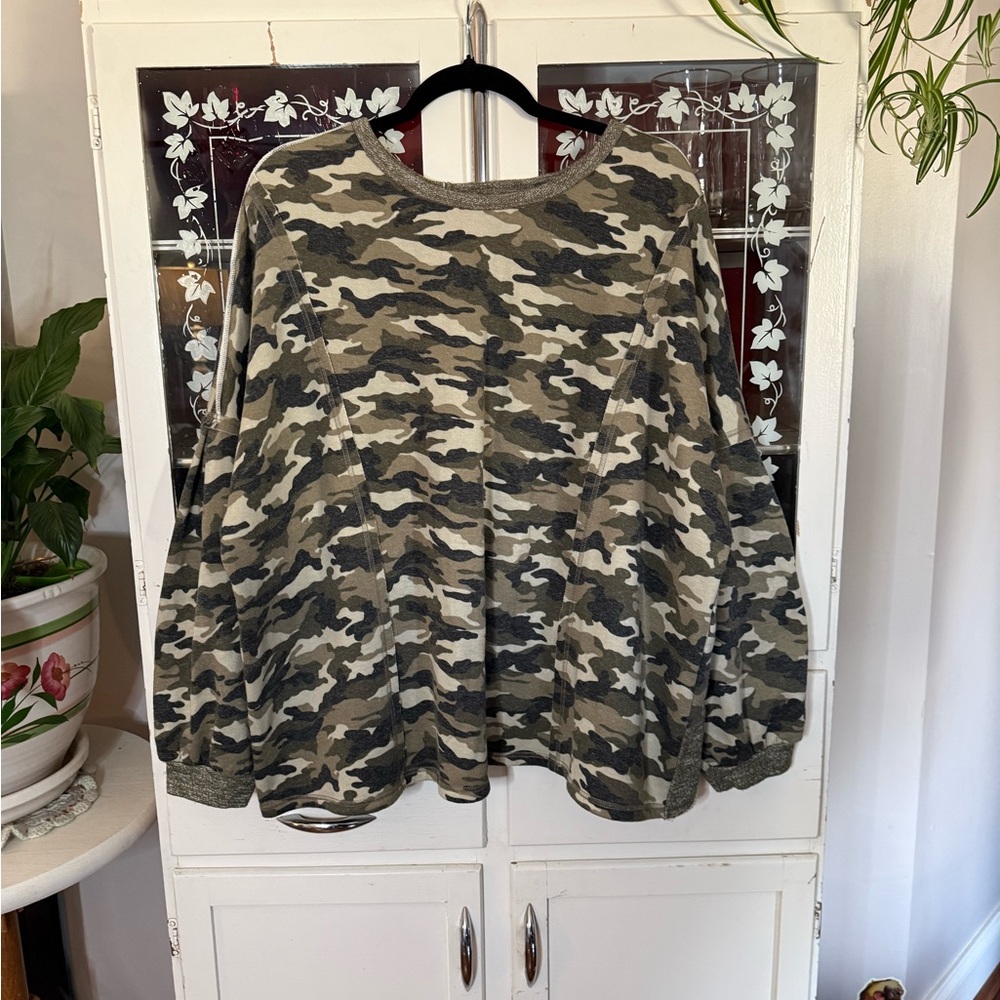 ODDY Camouflage Long Sleeve Top